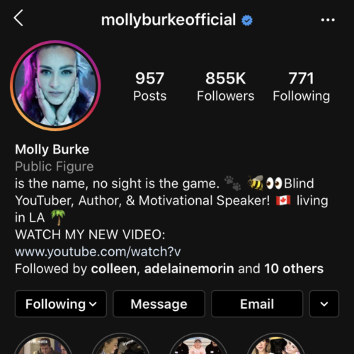 Accessible Times are Changing: Molly Burke as a Force of Positivity and Inclusivity