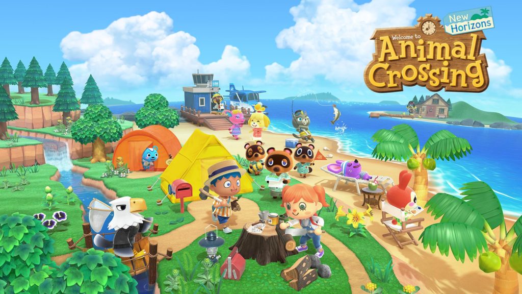 the title screen for the animal crossing game