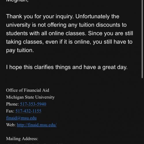 Lowering Tuition in a Pandemic